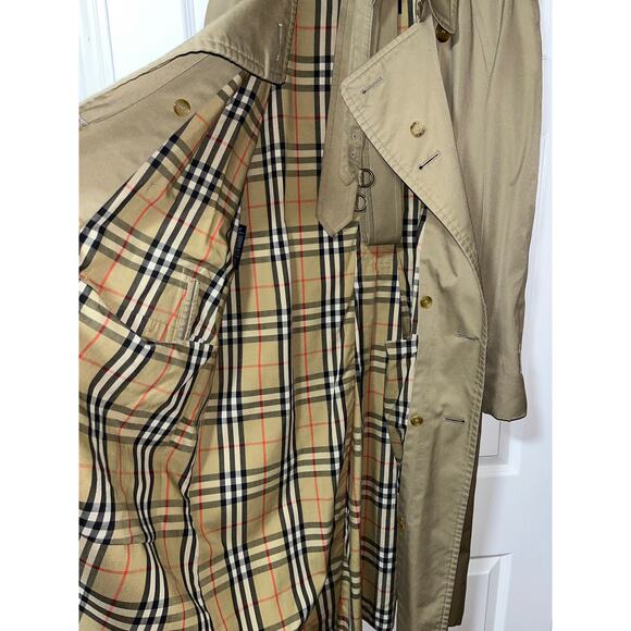 Original Burberry London Women's Trench Coat Nova Check Tartan w/ Liner Vest - Picture 3 of 13